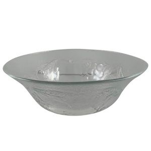 Petite clear glass fruit design bowl